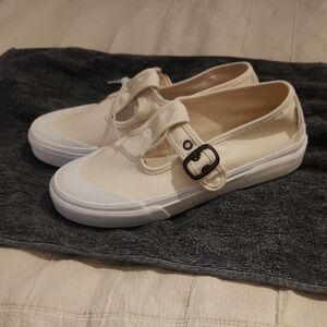 Vans Women's Cream Buckle Sneakers